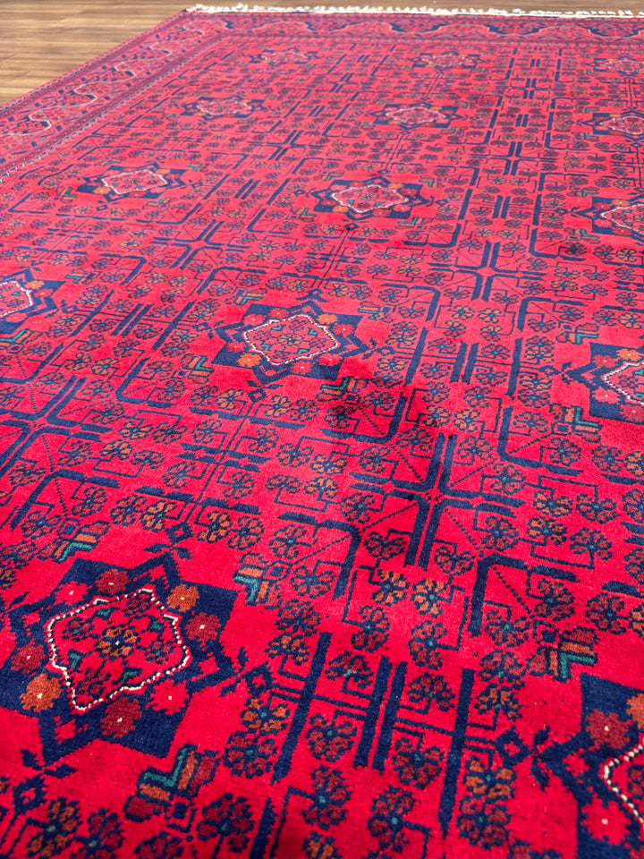 Afghan Rug Hamyap Original Handwoven Root Dyed Wool 167x228 cm (3.81 square meters) - 5x7 ft 