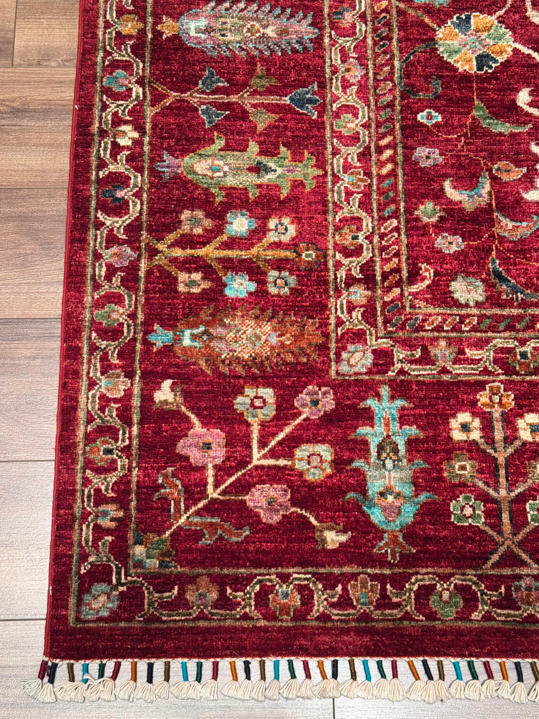 Sultani One Thousand and One Nights Original Handwoven Red Root Dye Wool Rug 215x312 cm (6.71 square meters) - 8x10 ft 