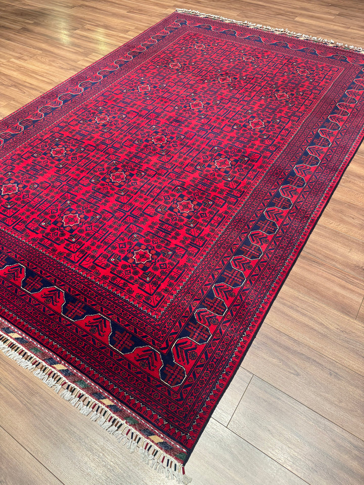 Afghan Rug Hamyap Original Handwoven Root Dyed Wool 193x288 cm 5.56 Square Meters - 6x9 ft
