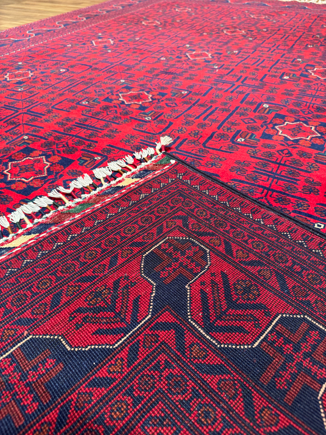 Afghan Rug Hamyap Original Handwoven Root Dyed Wool 193x288 cm 5.56 Square Meters - 6x9 ft