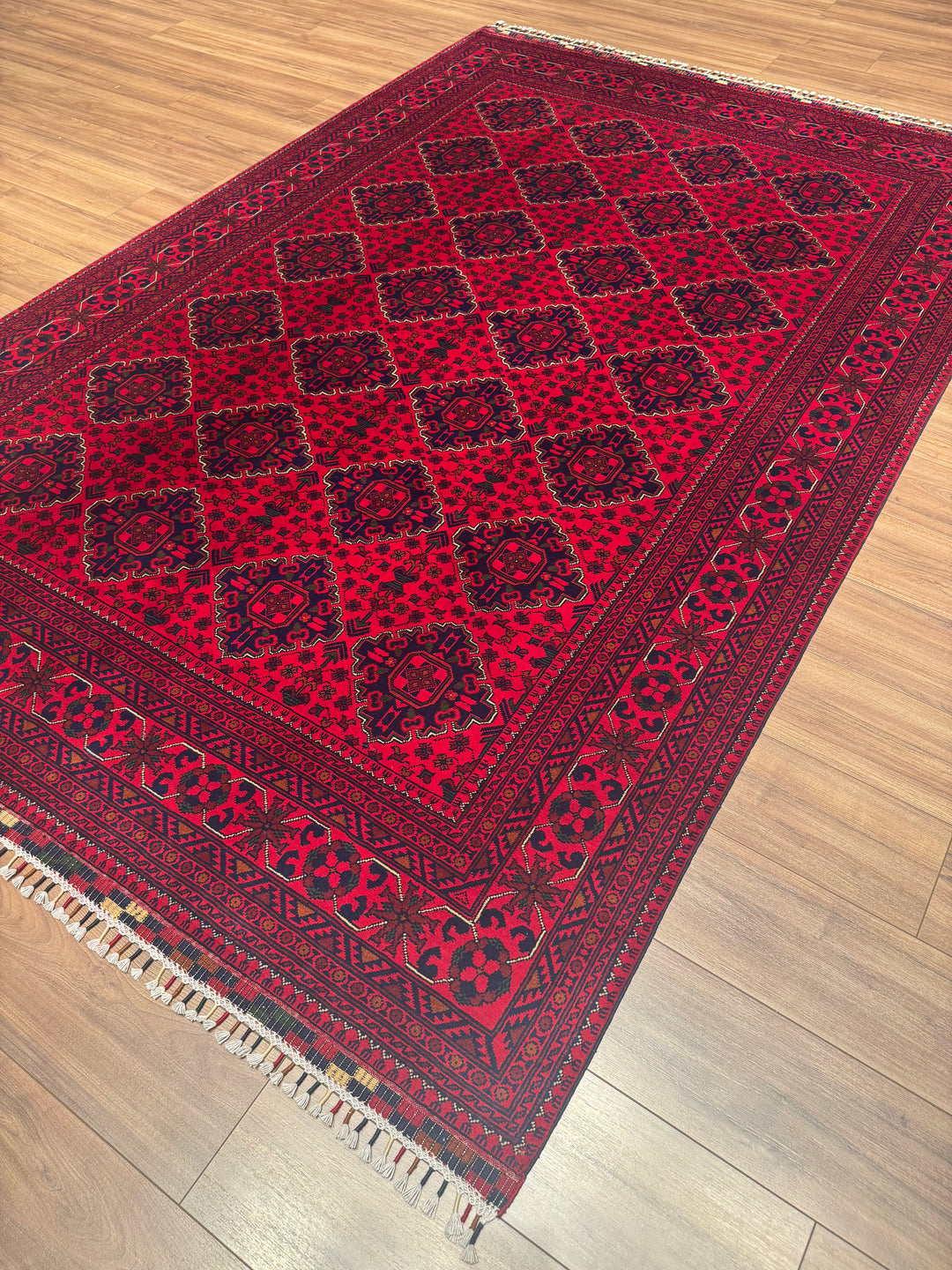 Afghan Rug Hamyap Original Handwoven Root Dyed Wool 194x290 cm 5.63 Square Meters - 6x9 ft