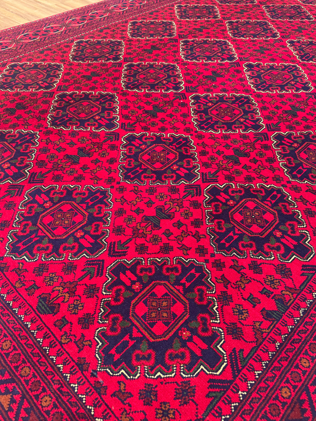 Afghan Rug Hamyap Original Handwoven Root Dyed Wool 194x290 cm 5.63 Square Meters - 6x9 ft