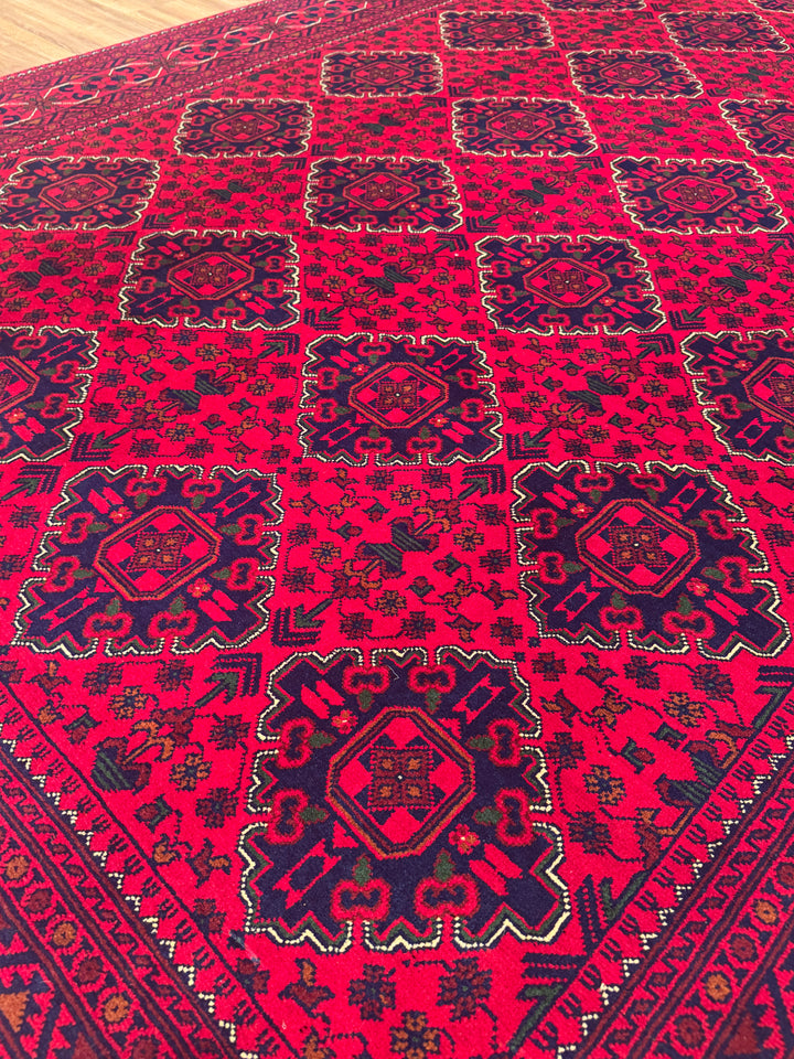 Afghan Rug Hamyap Original Handwoven Root Dyed Wool 194x290 cm 5.63 Square Meters - 6x9 ft