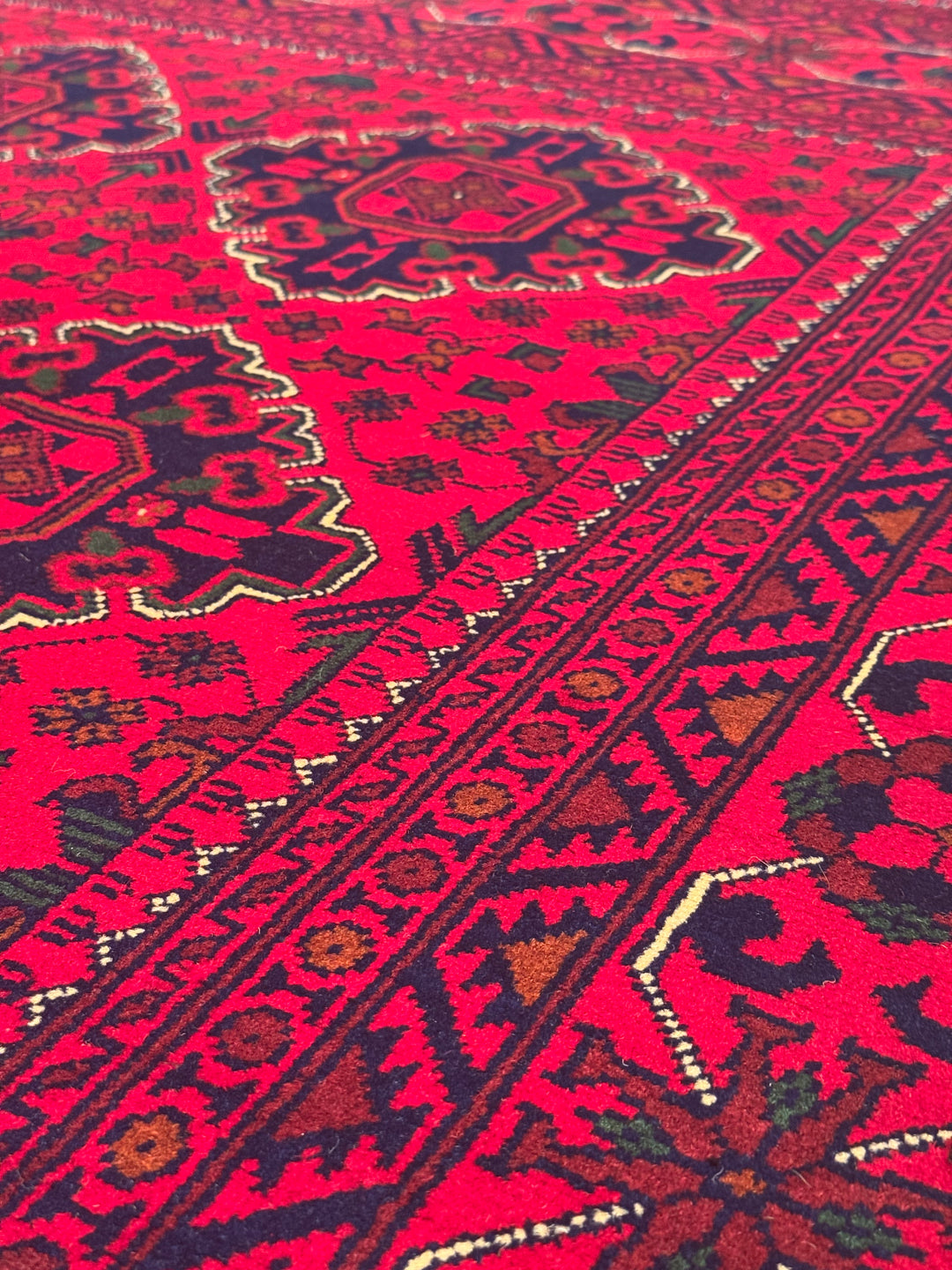 Afghan Rug Hamyap Original Handwoven Root Dyed Wool 194x290 cm 5.63 Square Meters - 6x9 ft