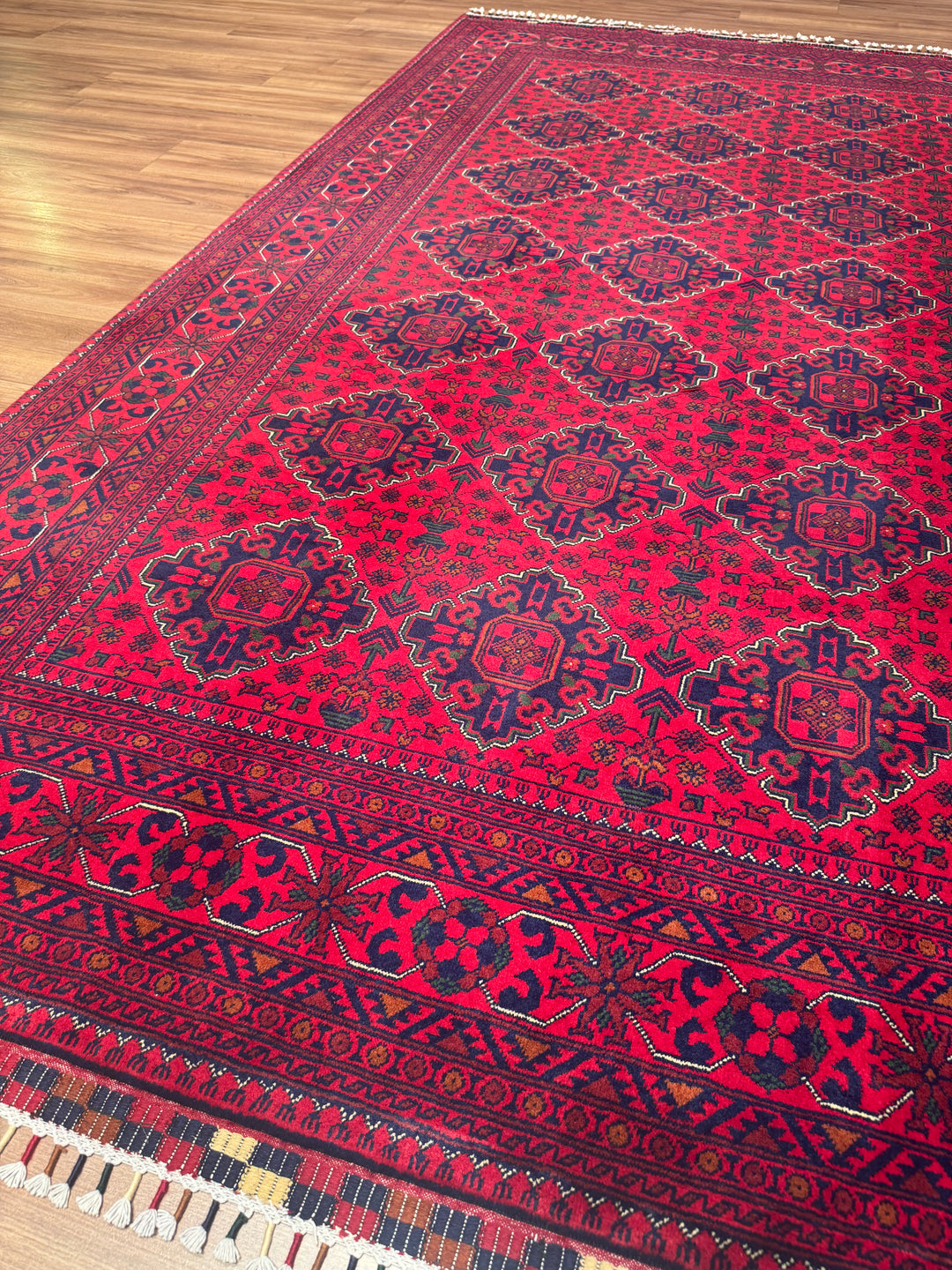 Afghan Rug Hamyap Original Handwoven Root Dyed Wool 194x290 cm 5.63 Square Meters - 6x9 ft