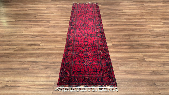 Afghan Carpet Hamyap Runner Original Hand Woven Vegetable Dyed Wool 0.79x296 2.34 Square Meters - 3x10 ft