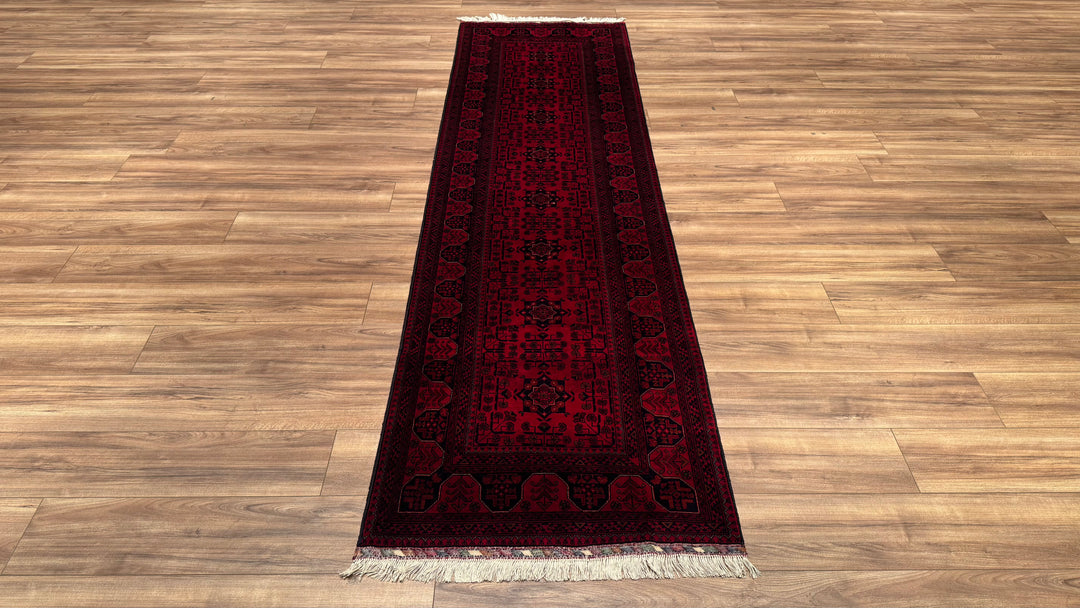 Afghan Carpet Runner Bilcik Original Hand Woven Vegetable Dyed Wool 0.83x299 2.43 Square Meters - 3x10 ft