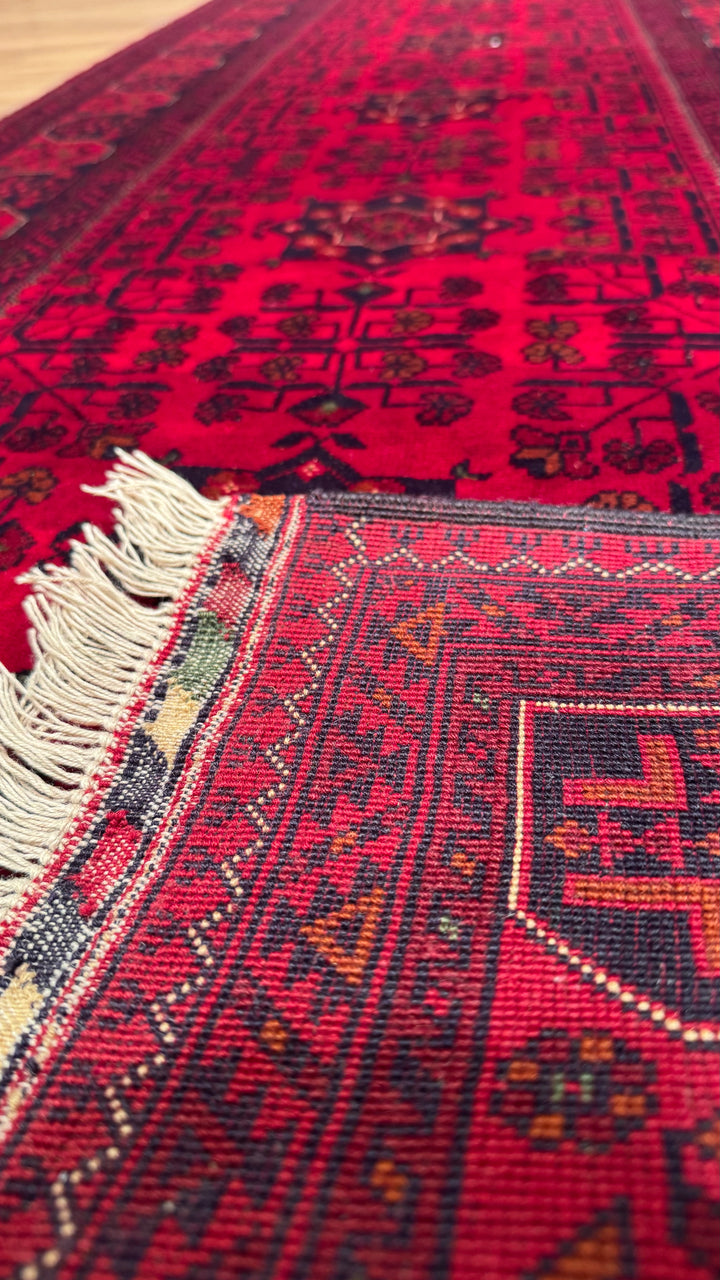 Afghan Carpet Runner Bilcik Original Hand Woven Vegetable Dyed Wool 0.83x299 2.43 Square Meters - 3x10 ft