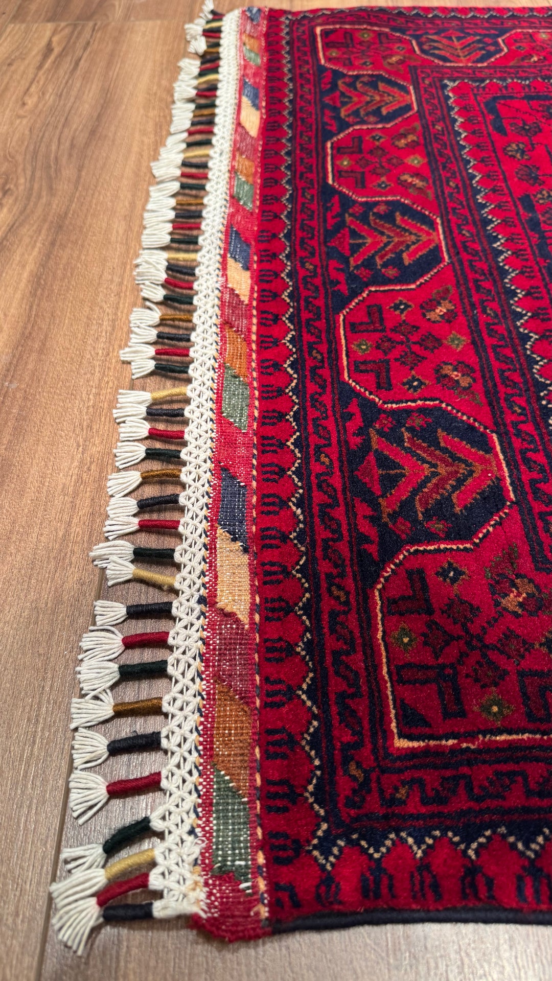 Afghan Carpet Hamyap Runner Original Hand Woven Vegetable Dyed Wool 0.80x292 2.34 Square Meters - 2x10 ft