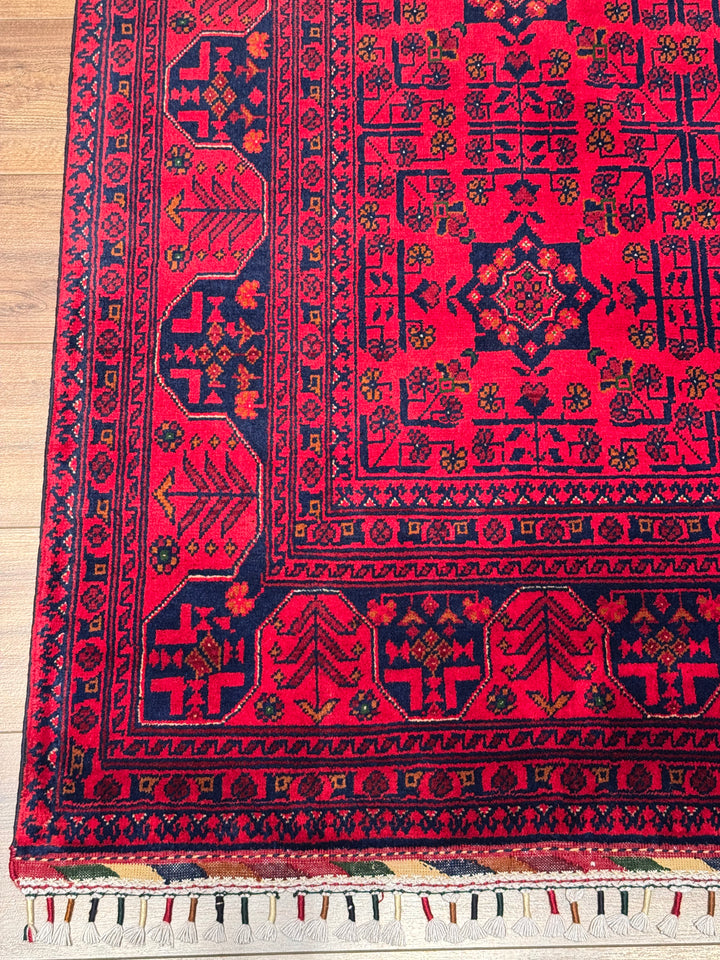 Afghan Rug Hamyap Original Handwoven Root Dyed Wool 197x290 cm 5.71 Square Meters - 6x9 ft