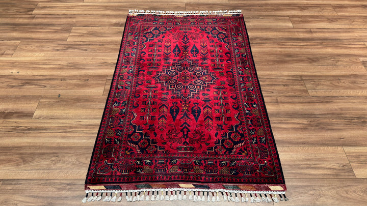 Afghan Carpet Hamyap Original Hand Woven Vegetable Dyed Wool 100x152 1.52 Square Meters - 3x5 ft