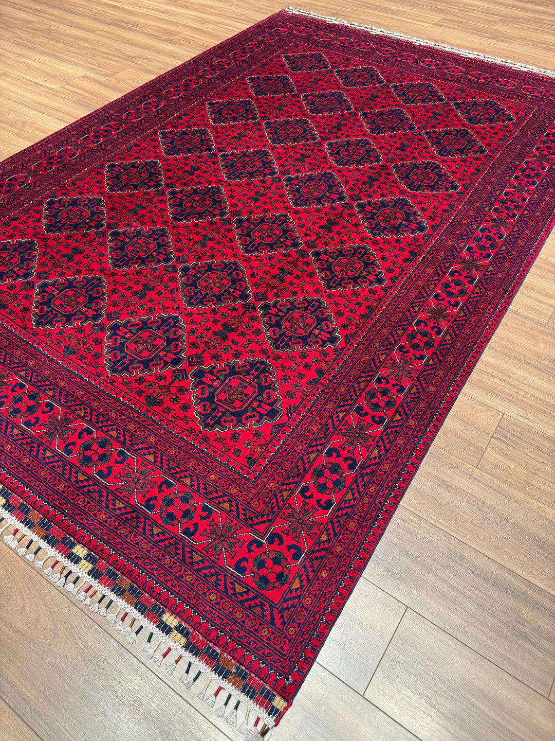 Afghan Rug Hamyap Original Handwoven Root Dyed Wool 194x290 cm 5.63 Square Meters - 6x9 ft