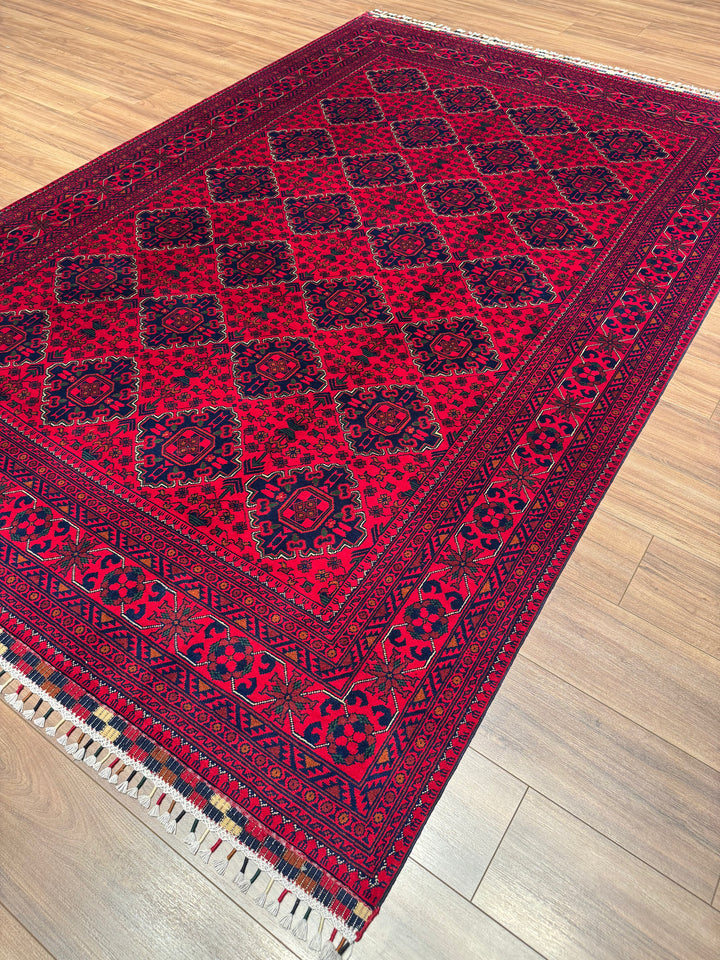 Afghan Rug Hamyap Original Handwoven Root Dyed Wool 194x290 cm 5.63 Square Meters - 6x9 ft