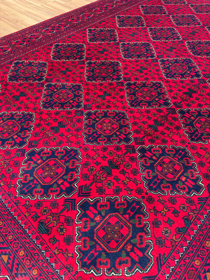 Afghan Rug Hamyap Original Handwoven Root Dyed Wool 194x290 cm 5.63 Square Meters - 6x9 ft