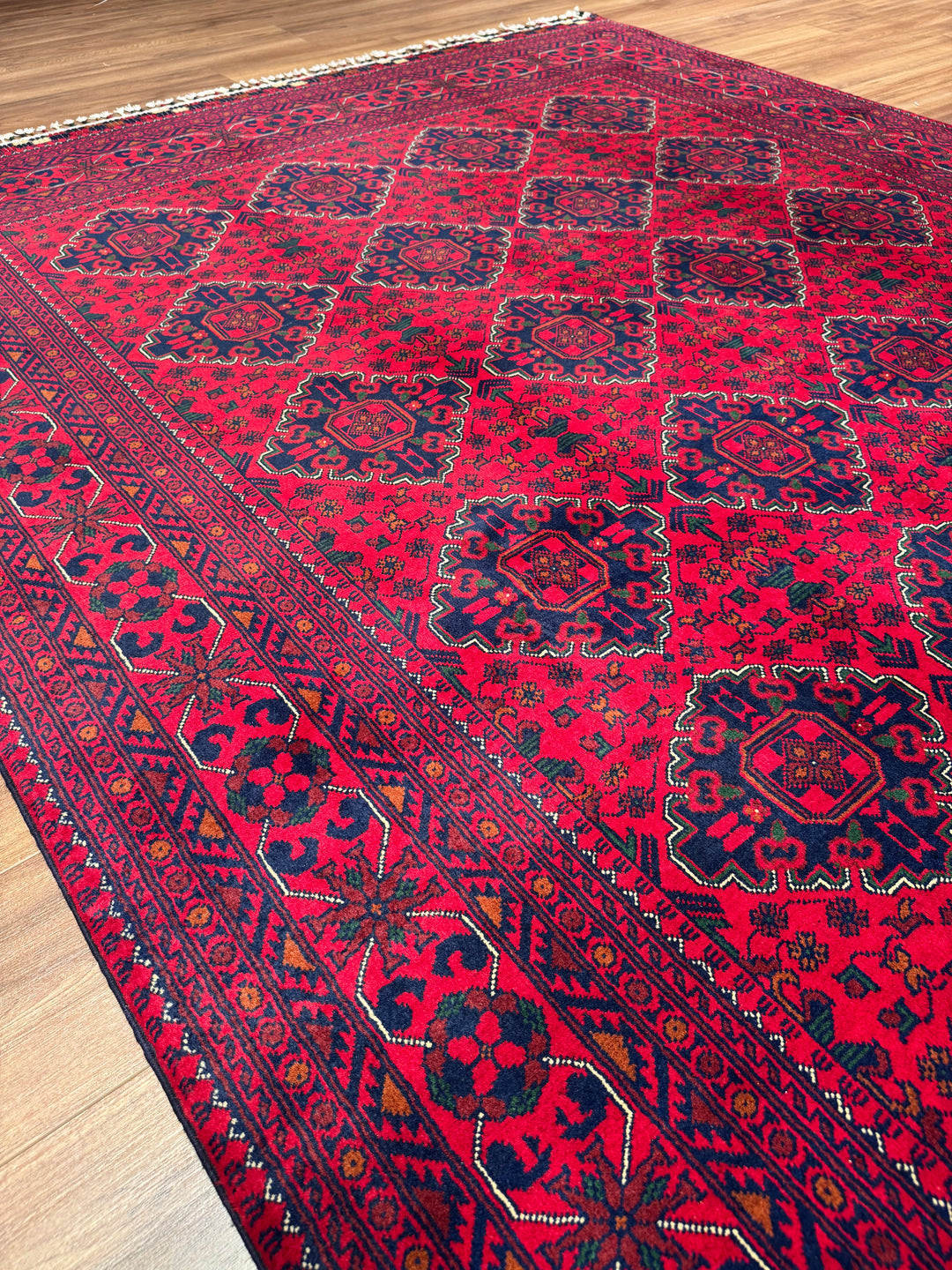 Afghan Rug Hamyap Original Handwoven Root Dyed Wool 194x290 cm 5.63 Square Meters - 6x9 ft