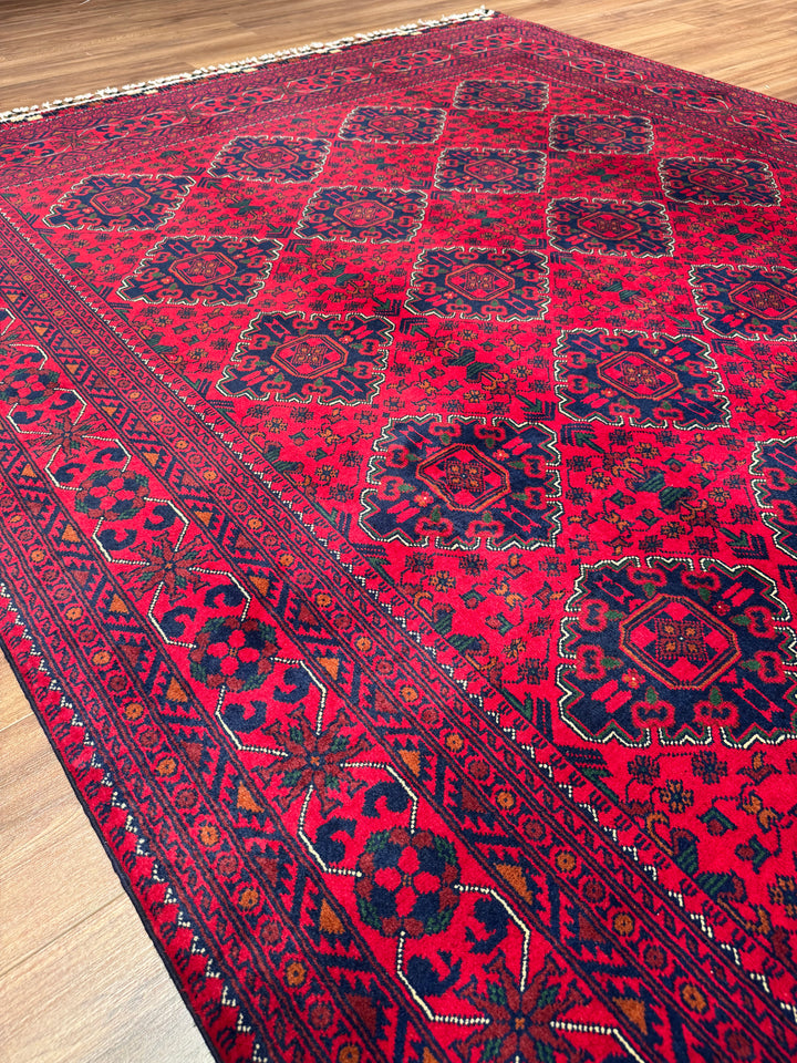 Afghan Rug Hamyap Original Handwoven Root Dyed Wool 194x290 cm 5.63 Square Meters - 6x9 ft