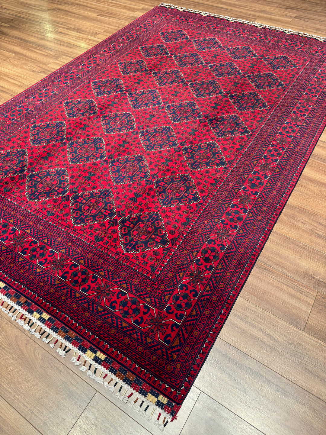 Afghan Rug Hamyap Original Handwoven Root Dyed Wool 194x290 cm 5.63 Square Meters - 6x9 ft