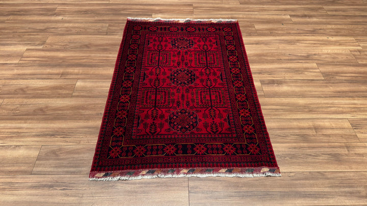 Afghan Carpet Hamyap Original Hand Woven Vegetable Dyed Wool 108x152 1.64 Square Meters - 3x5 ft