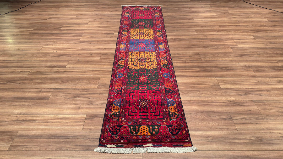 Afghan Carpet Runner Bilcik Original Hand Woven Vegetable Dyed Wool 0.77x339 2.61 Square Meters - 2x11 ft