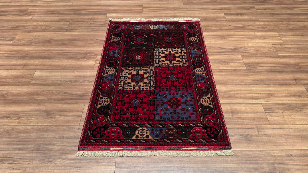 Afghan Carpet Bilcik Original Hand Woven Vegetable Dyed Wool 100x151 1.51 Square Meters - 3x5 ft