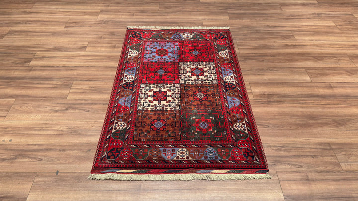 Afghan Carpet Bilcik Original Hand Woven Vegetable Dyed Wool 100x151 1.51 Square Meters - 3x5 ft