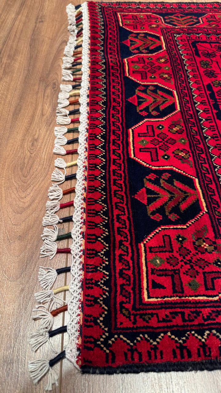 Afghan Carpet Hamyap Runner Original Hand Woven Vegetable Dyed Wool 0.79x287 2.27 Square Meters - 2x10 ft