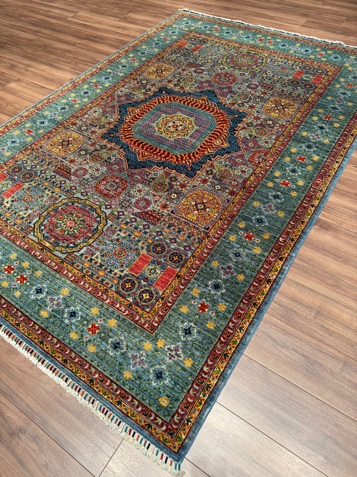 Memlük Orijinal El Dokuması Multi Kök Boya Yün Halı 195x292 5.69 Metrekare - 7x10 ft