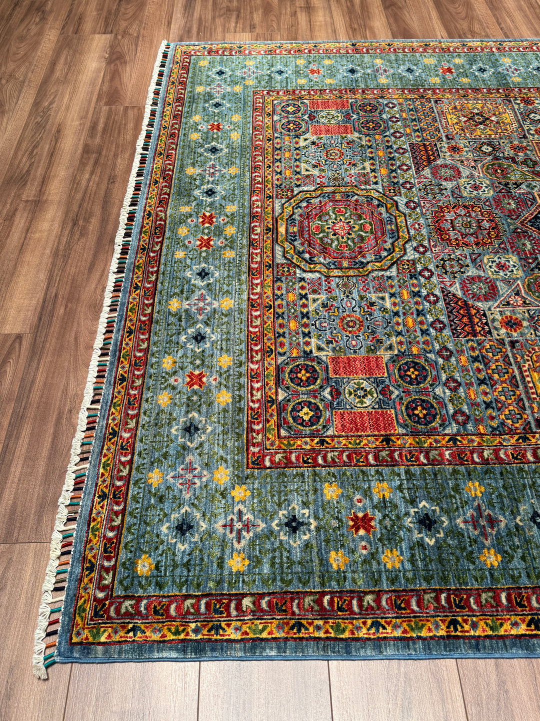 Memlük Orijinal El Dokuması Multi Kök Boya Yün Halı 195x292 5.69 Metrekare - 7x10 ft