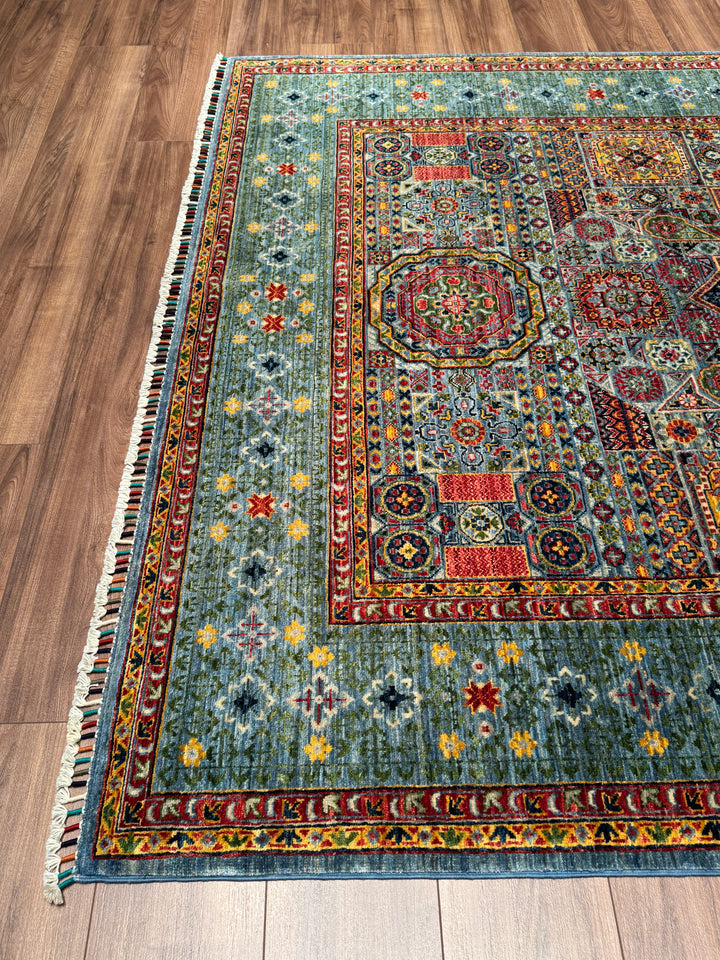 Memlük Orijinal El Dokuması Multi Kök Boya Yün Halı 195x292 5.69 Metrekare - 7x10 ft