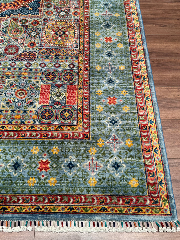 Memlük Orijinal El Dokuması Multi Kök Boya Yün Halı 195x292 5.69 Metrekare - 7x10 ft
