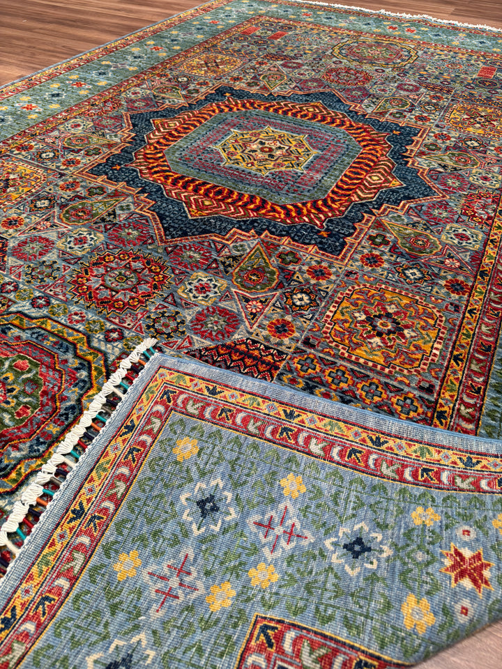 Memlük Orijinal El Dokuması Multi Kök Boya Yün Halı 195x292 5.69 Metrekare - 7x10 ft
