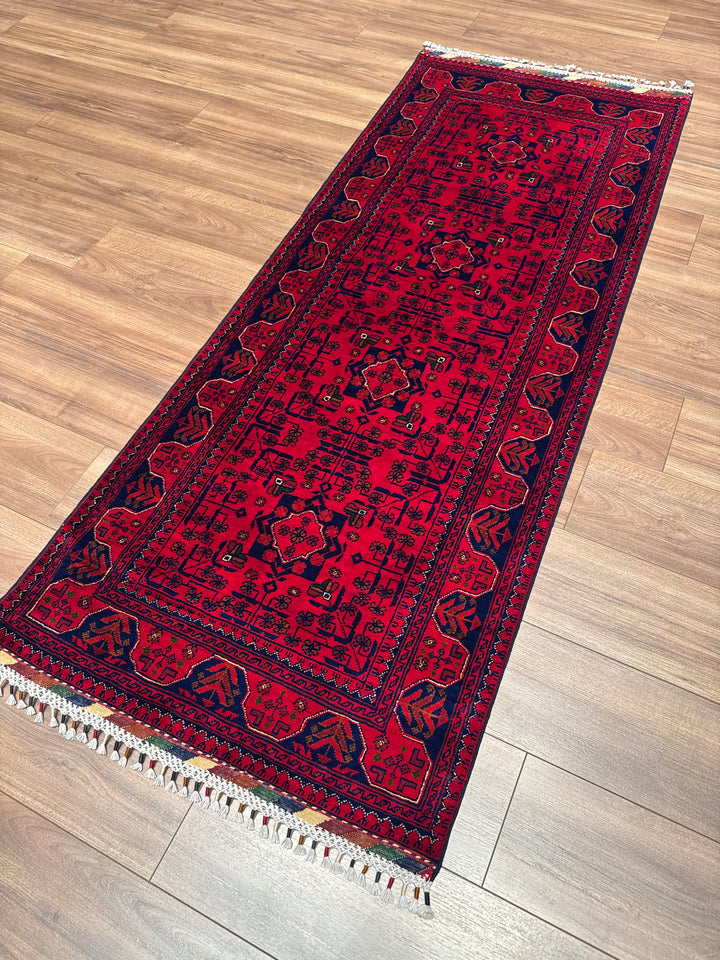 Afgan Halısı Hamyap Yolluk Orijinal El Dokuması Kök Boya Yün 0.78x200 1.56 Metrekare - 2x6 ft