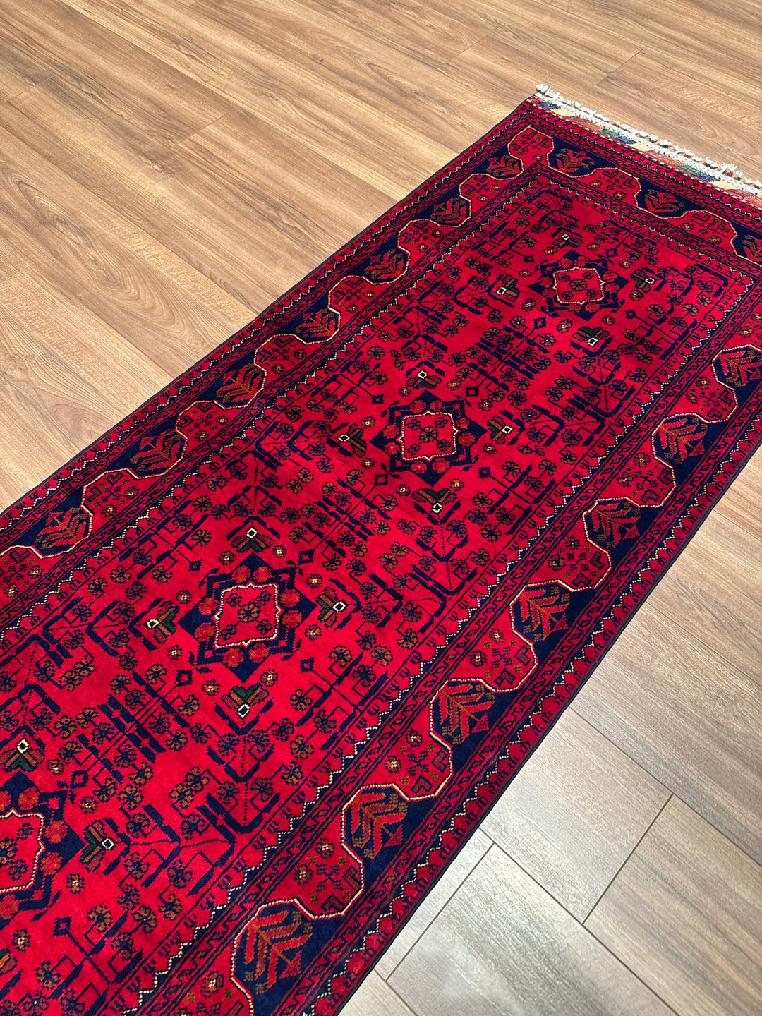 Afgan Halısı Hamyap Yolluk Orijinal El Dokuması Kök Boya Yün 0.78x200 1.56 Metrekare - 2x6 ft