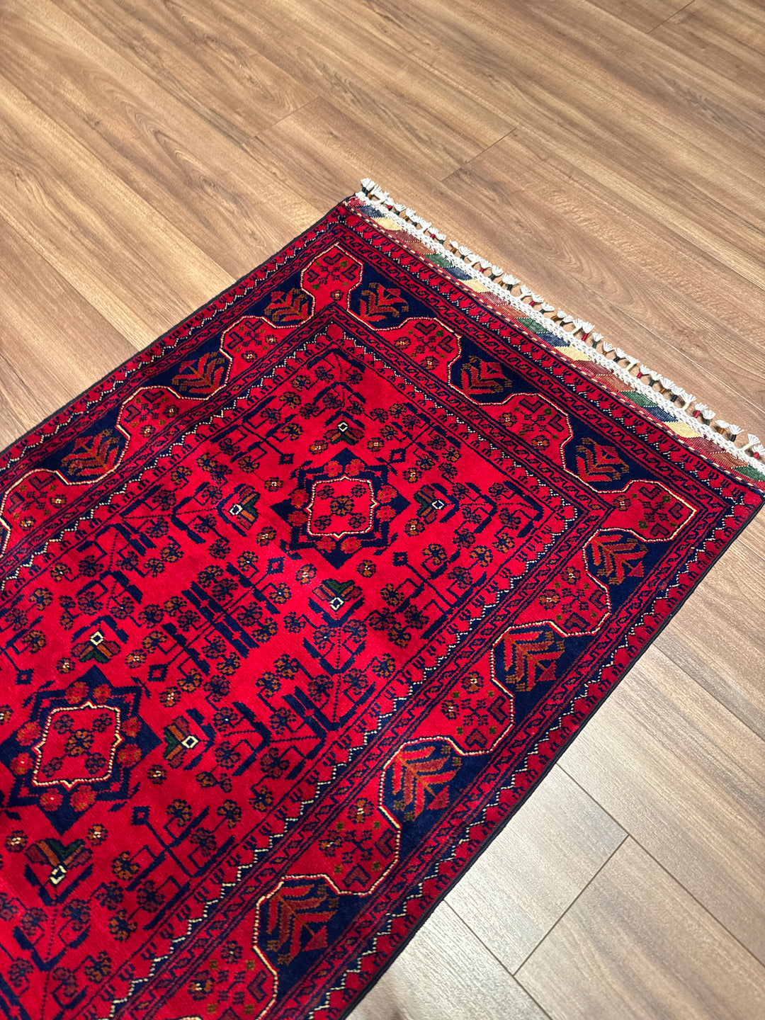 Afgan Halısı Hamyap Yolluk Orijinal El Dokuması Kök Boya Yün 0.78x200 1.56 Metrekare - 2x6 ft