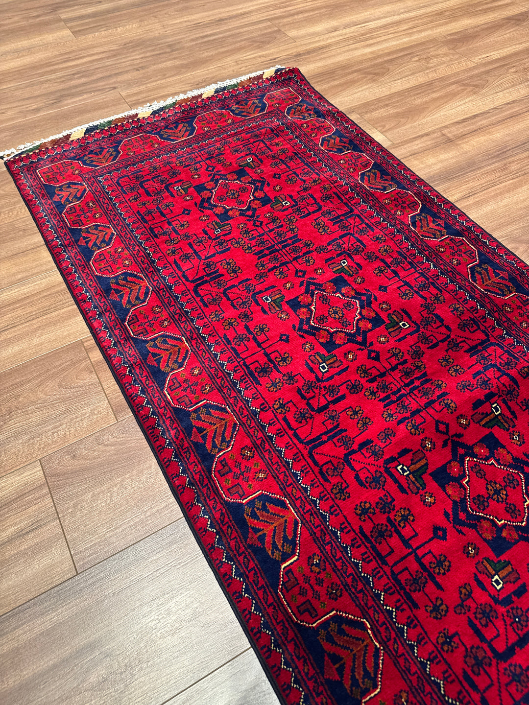 Afgan Halısı Hamyap Yolluk Orijinal El Dokuması Kök Boya Yün 0.78x200 1.56 Metrekare - 2x6 ft
