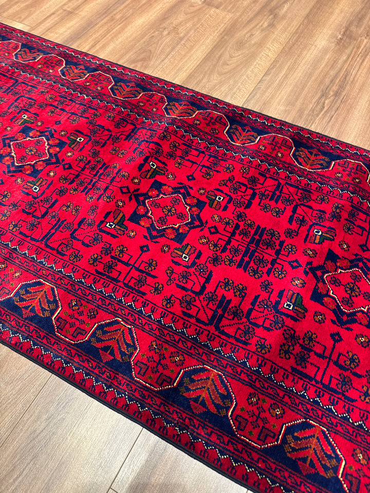 Afgan Halısı Hamyap Yolluk Orijinal El Dokuması Kök Boya Yün 0.78x200 1.56 Metrekare - 2x6 ft