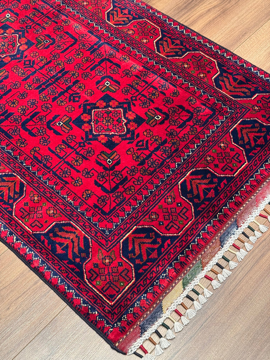 Afghan Hamyap Runner Rug, Original Handwoven, Naturally Dyed Wool, 0.81x198 cm (1.60 square meters) - 3x6 ft 