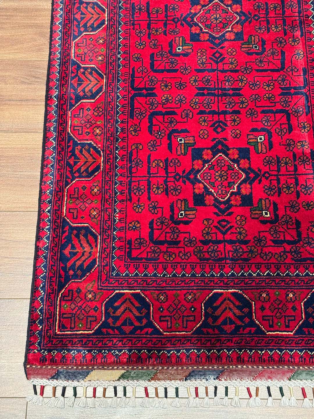 Afghan Hamyap Runner Rug, Original Handwoven, Naturally Dyed Wool, 0.81x198 cm (1.60 square meters) - 3x6 ft 