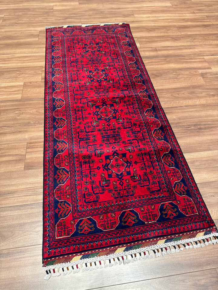 Afgan Halısı Hamyap Yolluk Orijinal El Dokuması Kök Boya Yün 0.78x200 1.56 Metrekare - 2x6 ft