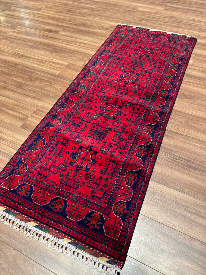 Afgan Halısı Hamyap Yolluk Orijinal El Dokuması Kök Boya Yün 0.78x200 1.56 Metrekare - 2x6 ft