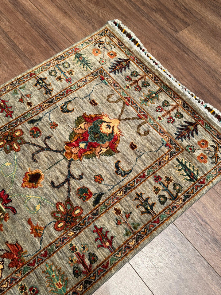 Sultani Binbirgece Yolluk Orijinal El Dokuması Gri Kök Boya Yün Halı 0.82x298 2.44 Metrekare - 3x10 ft