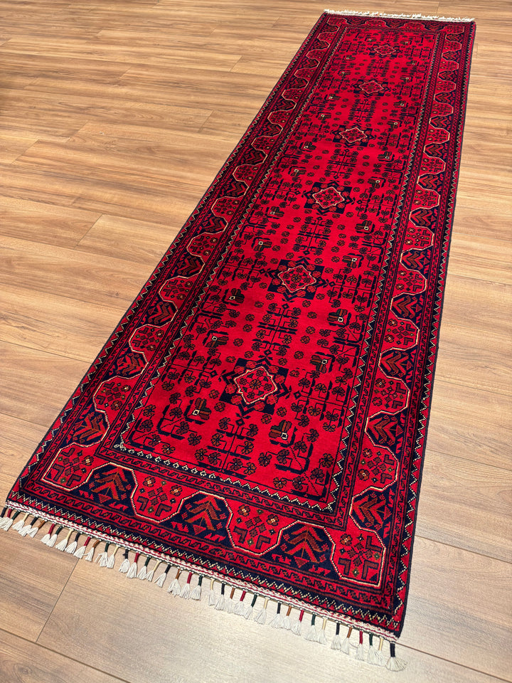 Afghan Hamyap Runner Rug, Original Handwoven, Naturally Dyed Wool, 0.81x2.93 cm (2.37 square meters) - 3x10 ft 