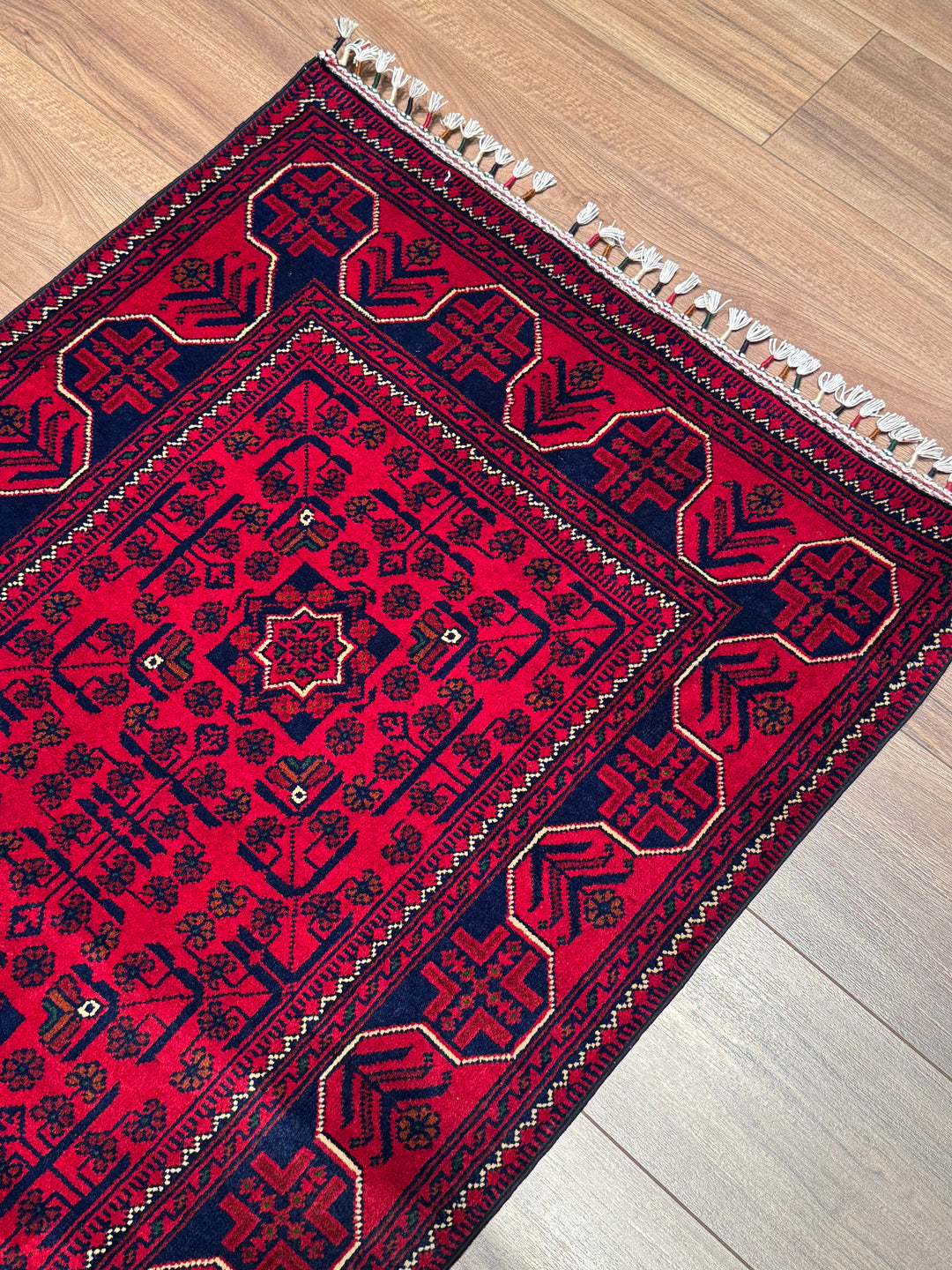 Afgan Halısı Hamyap Yolluk Orijinal El Dokuması Kök Boya Yün 0.80x296 2.37 Metrekare - 3x10 ft