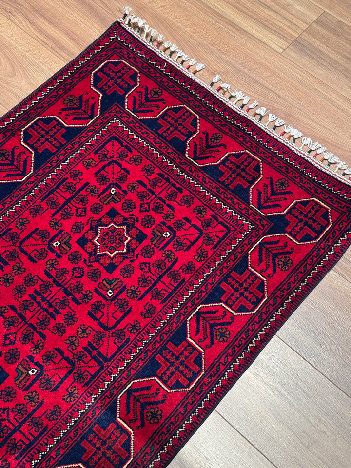 Afgan Halısı Hamyap Yolluk Orijinal El Dokuması Kök Boya Yün 0.80x296 2.37 Metrekare - 3x10 ft
