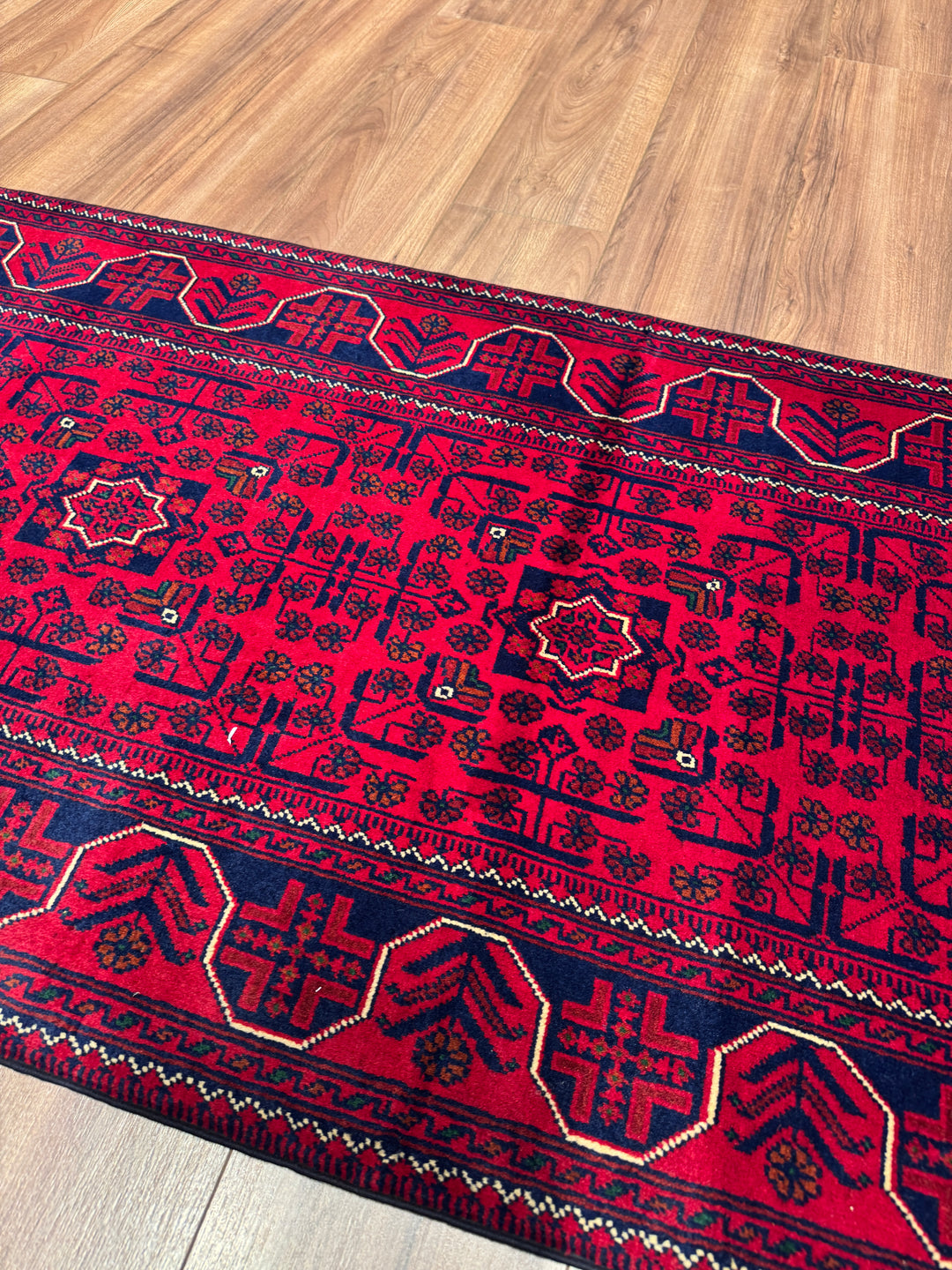 Afgan Halısı Hamyap Yolluk Orijinal El Dokuması Kök Boya Yün 0.80x296 2.37 Metrekare - 3x10 ft