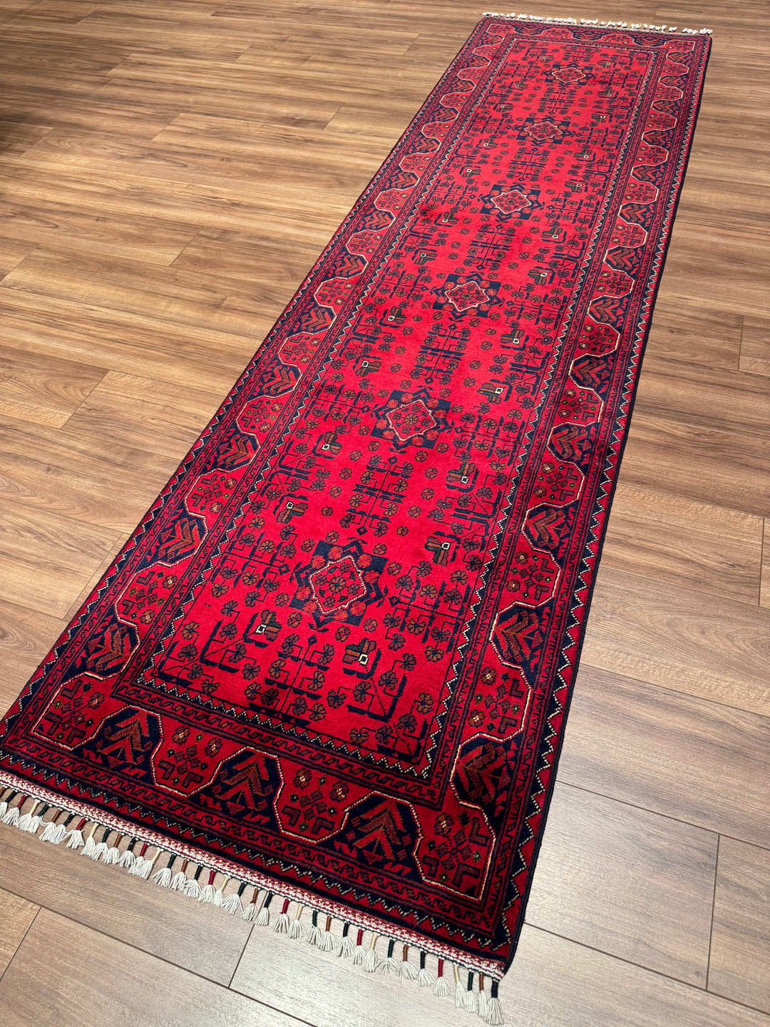 Afghan Hamyap Runner Rug, Original Handwoven, Naturally Dyed Wool, 0.81x2.93 cm (2.37 square meters) - 3x10 ft 