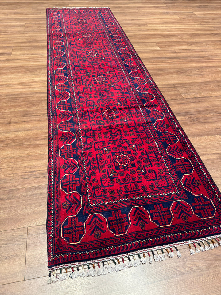 Afgan Halısı Hamyap Yolluk Orijinal El Dokuması Kök Boya Yün 0.80x296 2.37 Metrekare - 3x10 ft