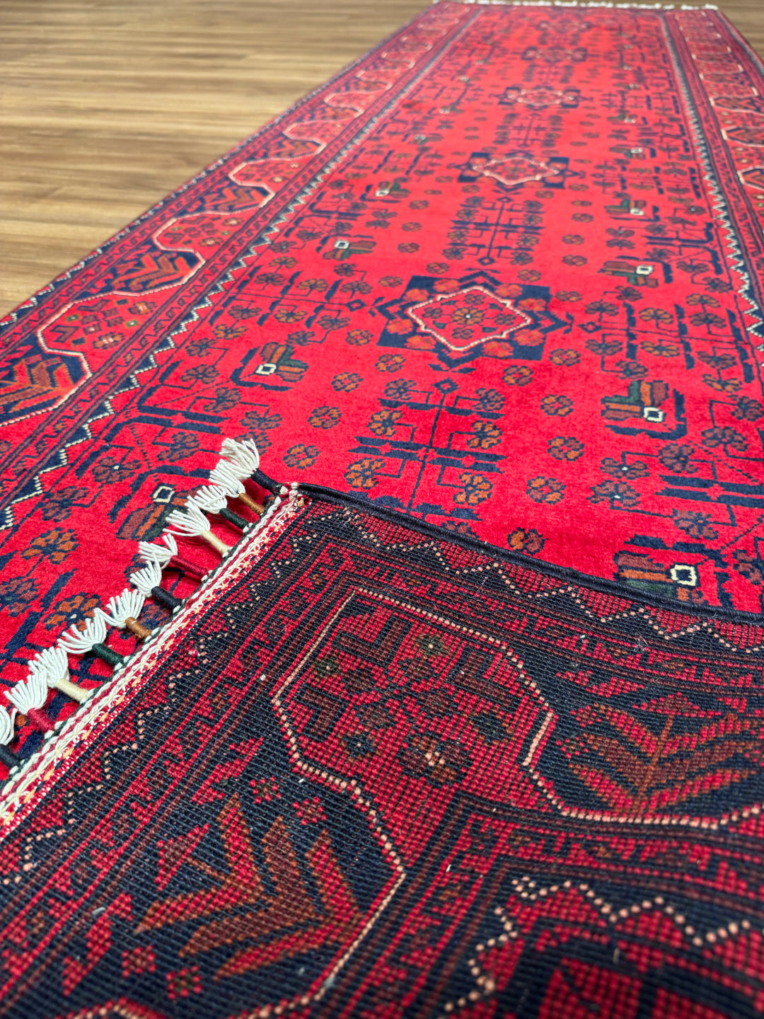 Afghan Hamyap Runner Rug, Original Handwoven, Naturally Dyed Wool, 0.81x2.93 cm (2.37 square meters) - 3x10 ft 