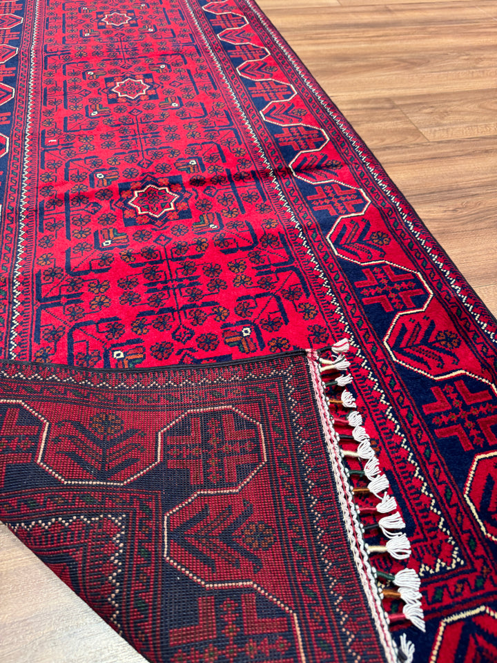 Afgan Halısı Hamyap Yolluk Orijinal El Dokuması Kök Boya Yün 0.80x296 2.37 Metrekare - 3x10 ft