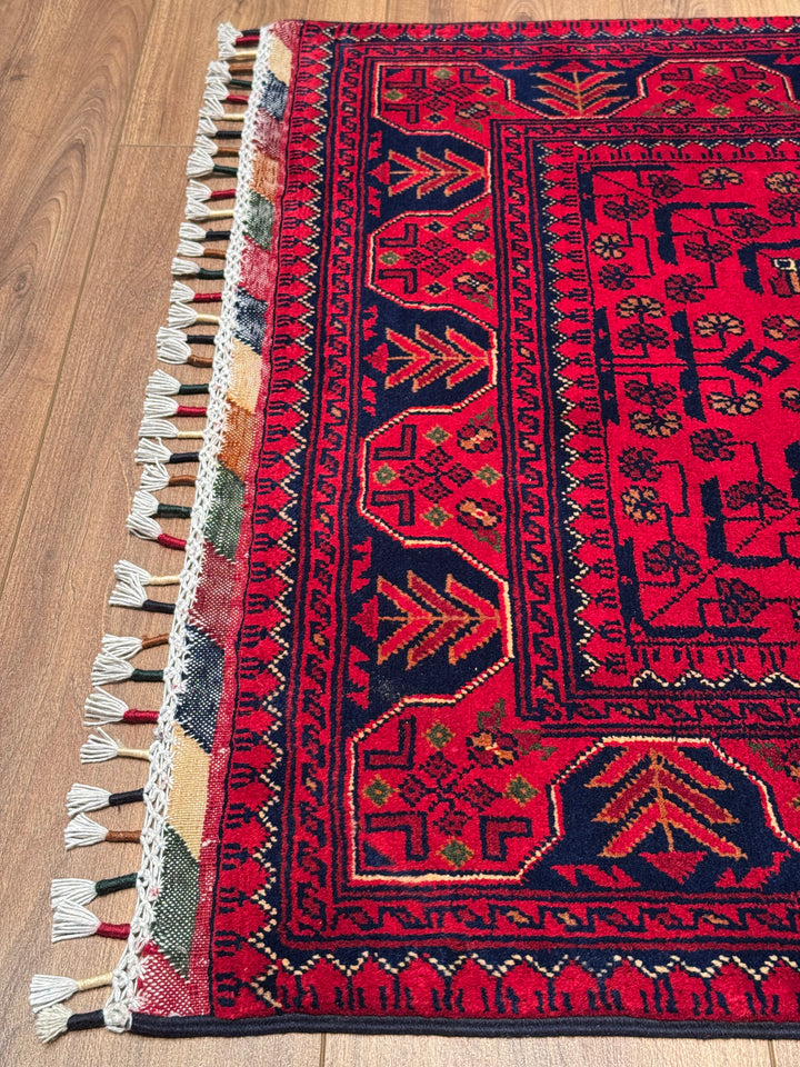 Afghan Hamyap Runner Rug, Original Handwoven, Natural Dyed Wool, 0.83x202 cm (1.68 square meters) - 3x6 ft